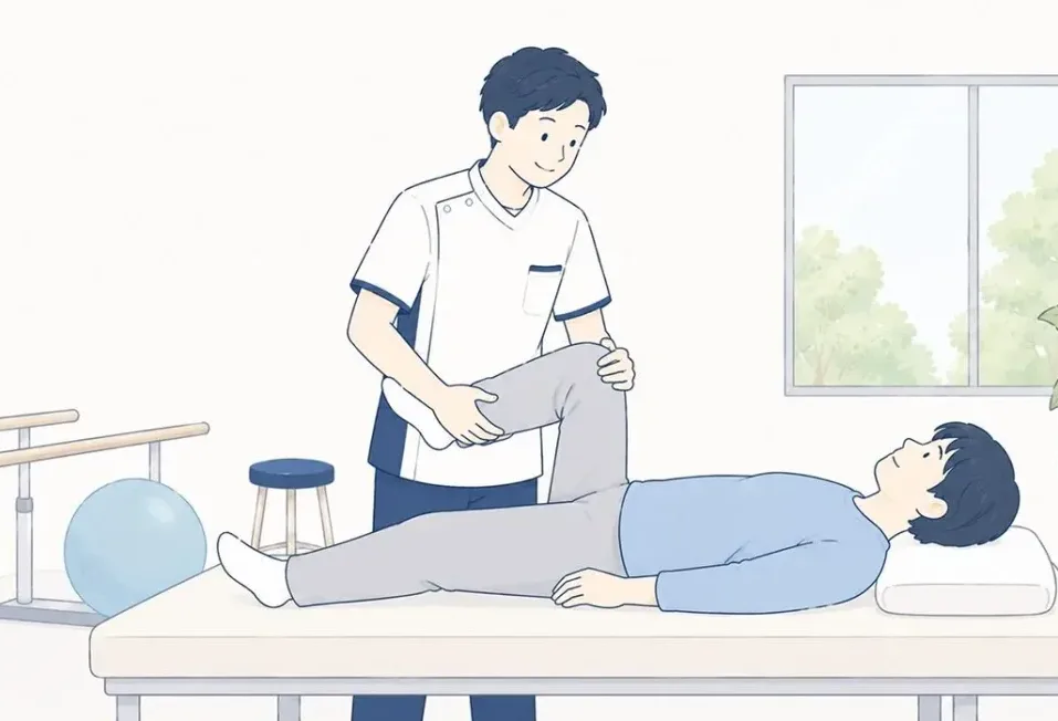 理学療法士による施術の様子